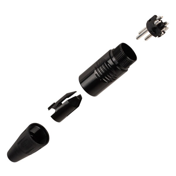 Main product image for Rean RC3M-BAG 3 Pole XLR Male Cable Connector Black/Silver092-1712